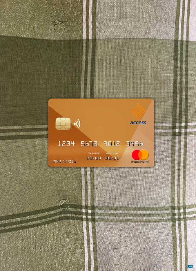 Download Burundi Access bank mastercard photolook front Photoshop template